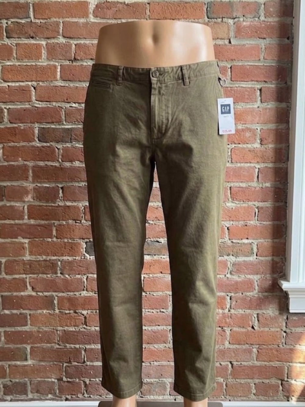 GAP Men's Olive Chino Pants - Dark Olive Green